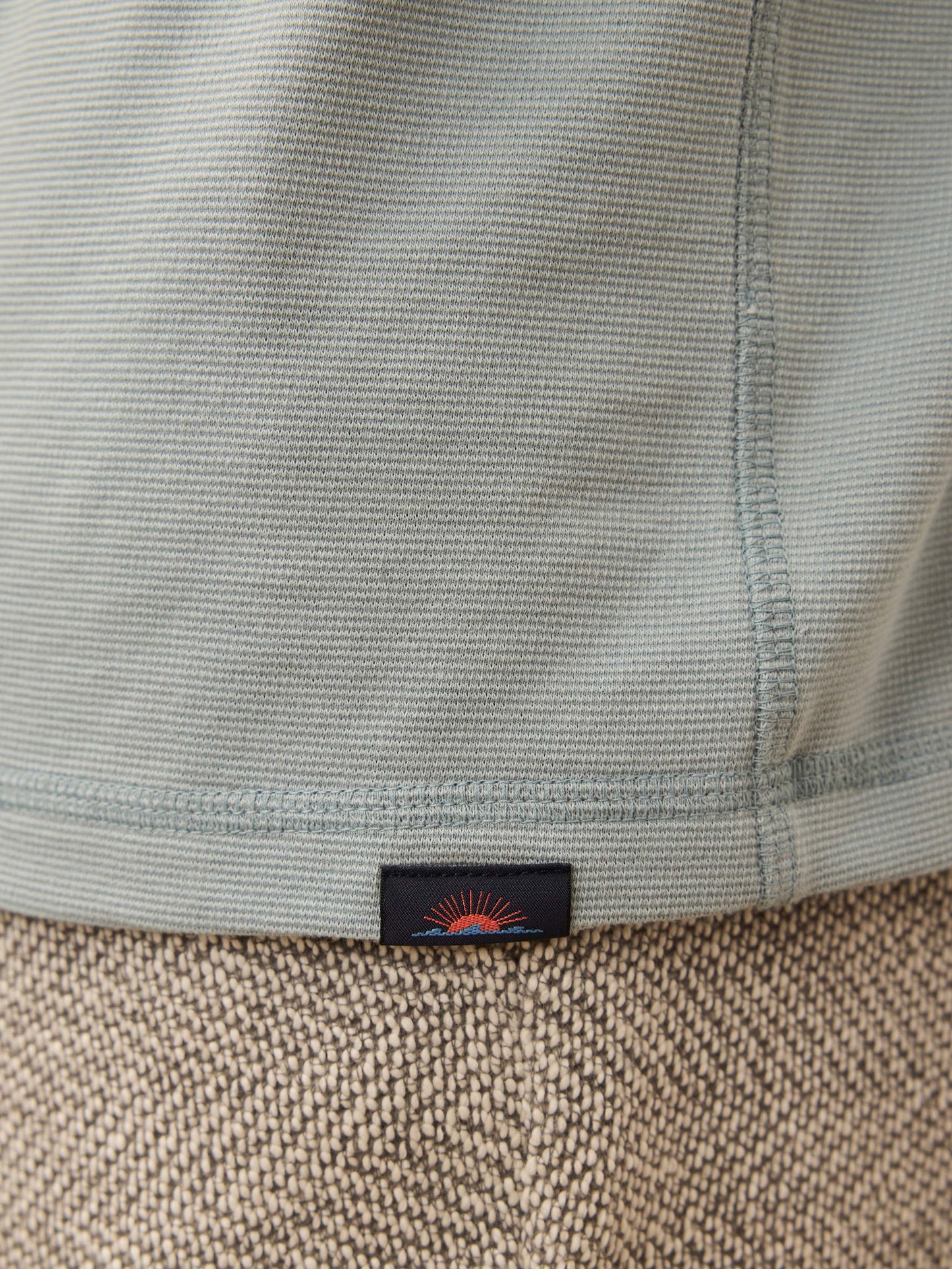 Long-Sleeve Waffle Henley - Alaskan Blue