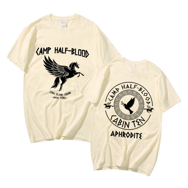 Camp Half Blood Graphic Print T-shirt Summer Men Women Fashion