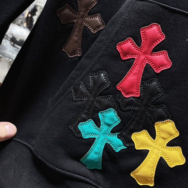 Chh Chrome Hearts Hoodie Autumn/Winter CH Classic Color Sanskrit Hand Painted Graffiti Casual Hooded Sweater