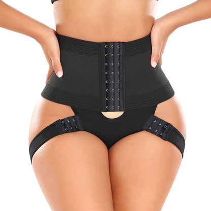 Butt lifter tummy control button shaping pants