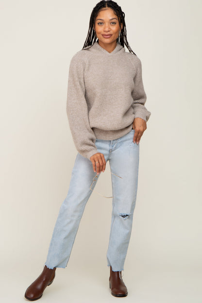 Beige Hooded Sweater