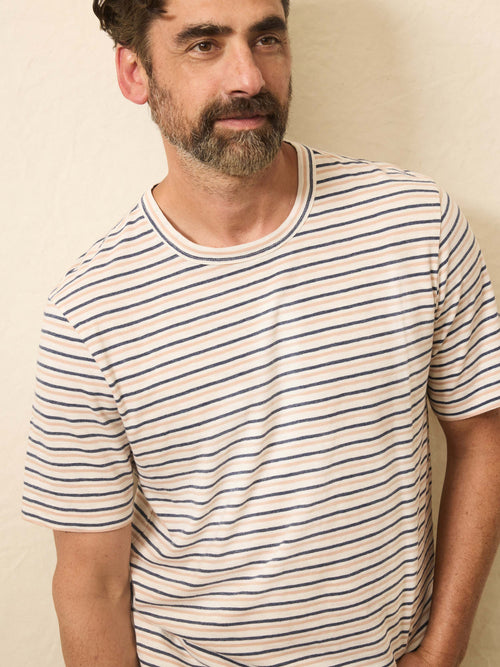 Sunwashed Regenerative Tee - Canyon Creek Stripe