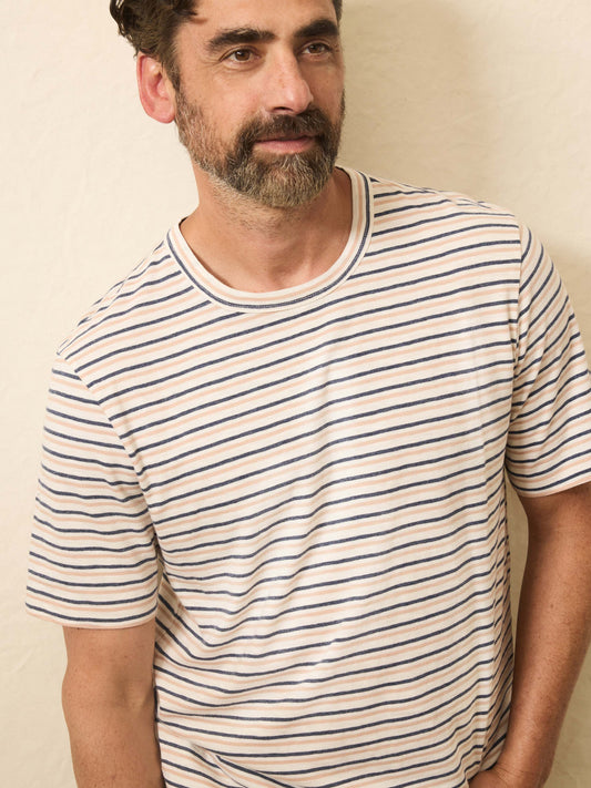 Sunwashed Regenerative Tee - Canyon Creek Stripe