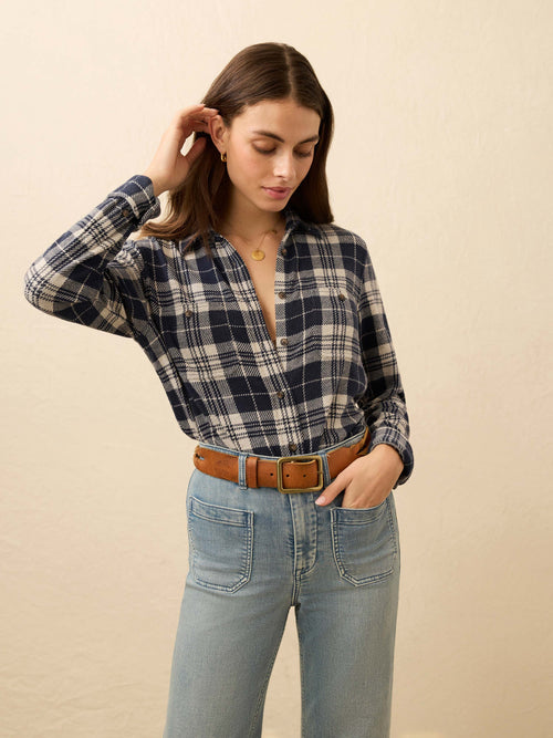 Legend™ Sweater Shirt - Sapphire Lake Plaid
