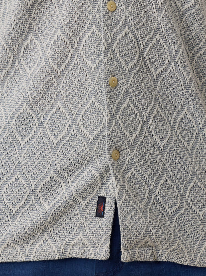 Short-Sleeve Oasis Camp Shirt - Blue Island Medallion