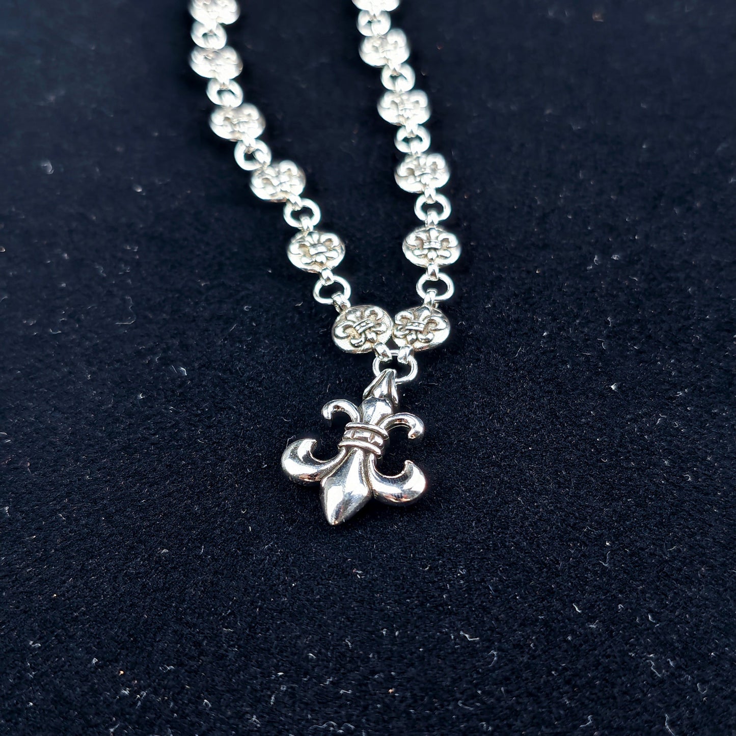 Chrome Hearts Necklace Anchor Scout Flower Men's and Women's Vintage Cross Chain