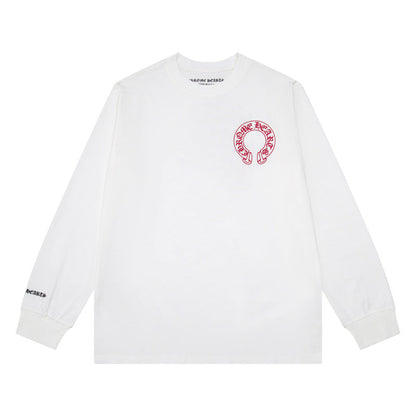 Chh Chrome Heart Long Sleeve Shirt Unisex Fashion Loose Long Sleeve Shirt