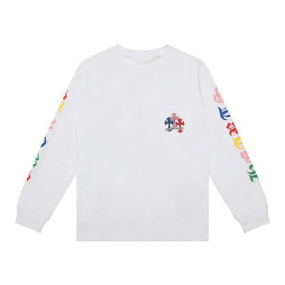 Chh Chrome Heart Long Sleeve Shirt Unisex Fashion Loose Long Sleeve Shirt