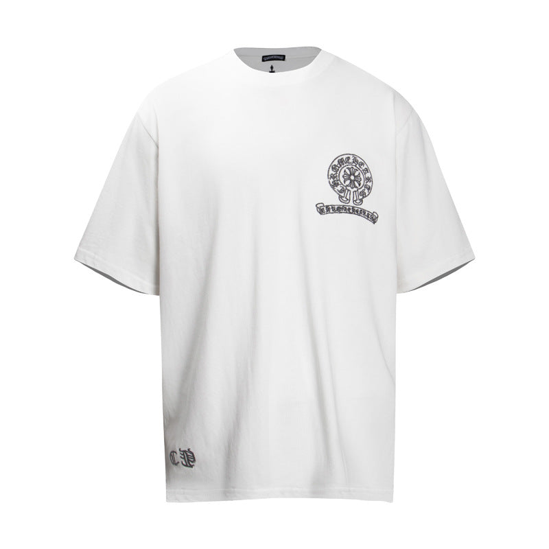 CHH Chrome Heart T Shirts Cross Color Printed Short Sleeve T-Shirt