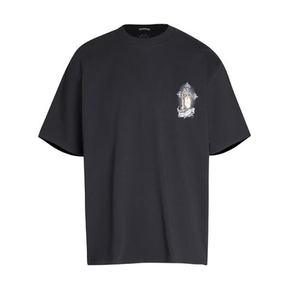 CHH Chrome Heart T Shirts T-Shirt Loose Cross Print