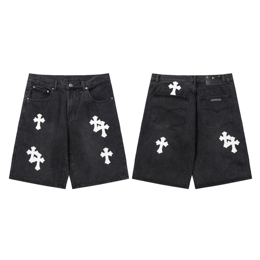 CHH Chrome Hearts Jeans Unisex Casual Loose Jeans