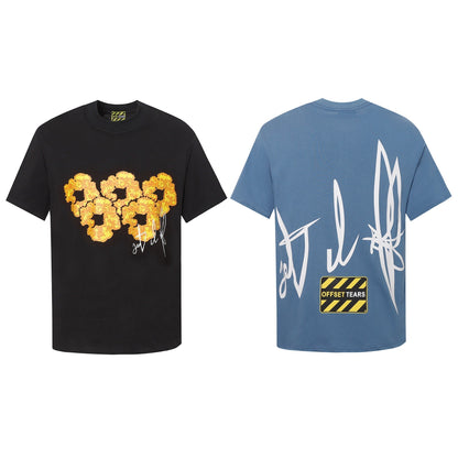 Denim Tears T Shirts 24S Kapok Geometric Pattern Short Sleeve T-shirt