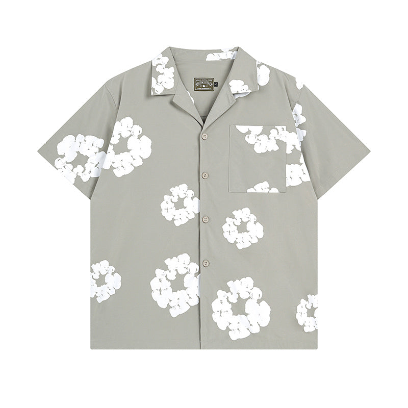 Denim Tears Outfit:T Shirt/Shorts (Separate Purchase Options) Shirt Loose Shorts Men and Women Casual Suit