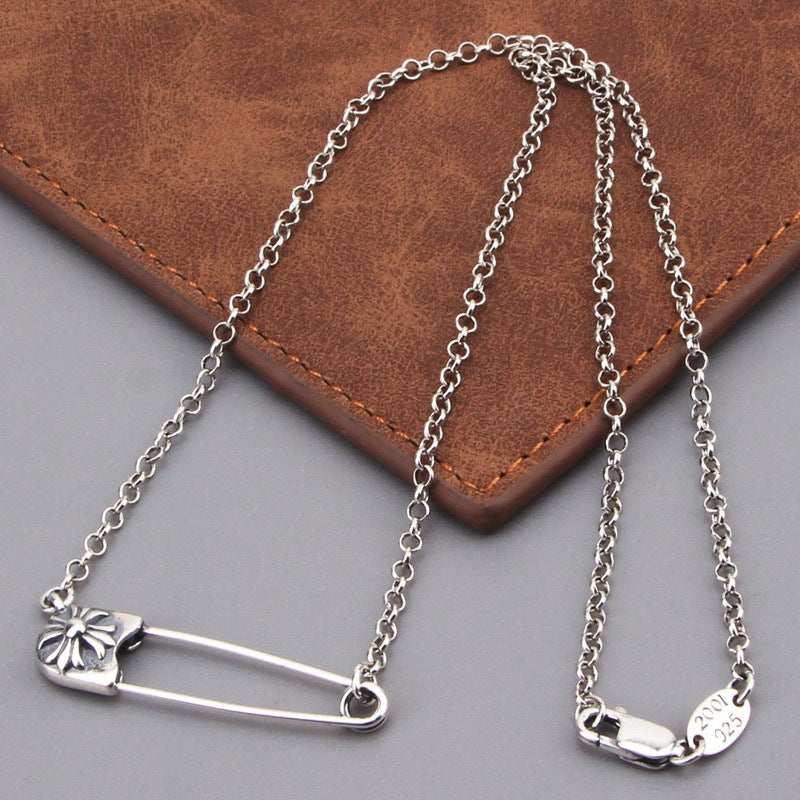 Chrome Hearts Necklace Vintage Cross Pin Necklace Men's and Women's