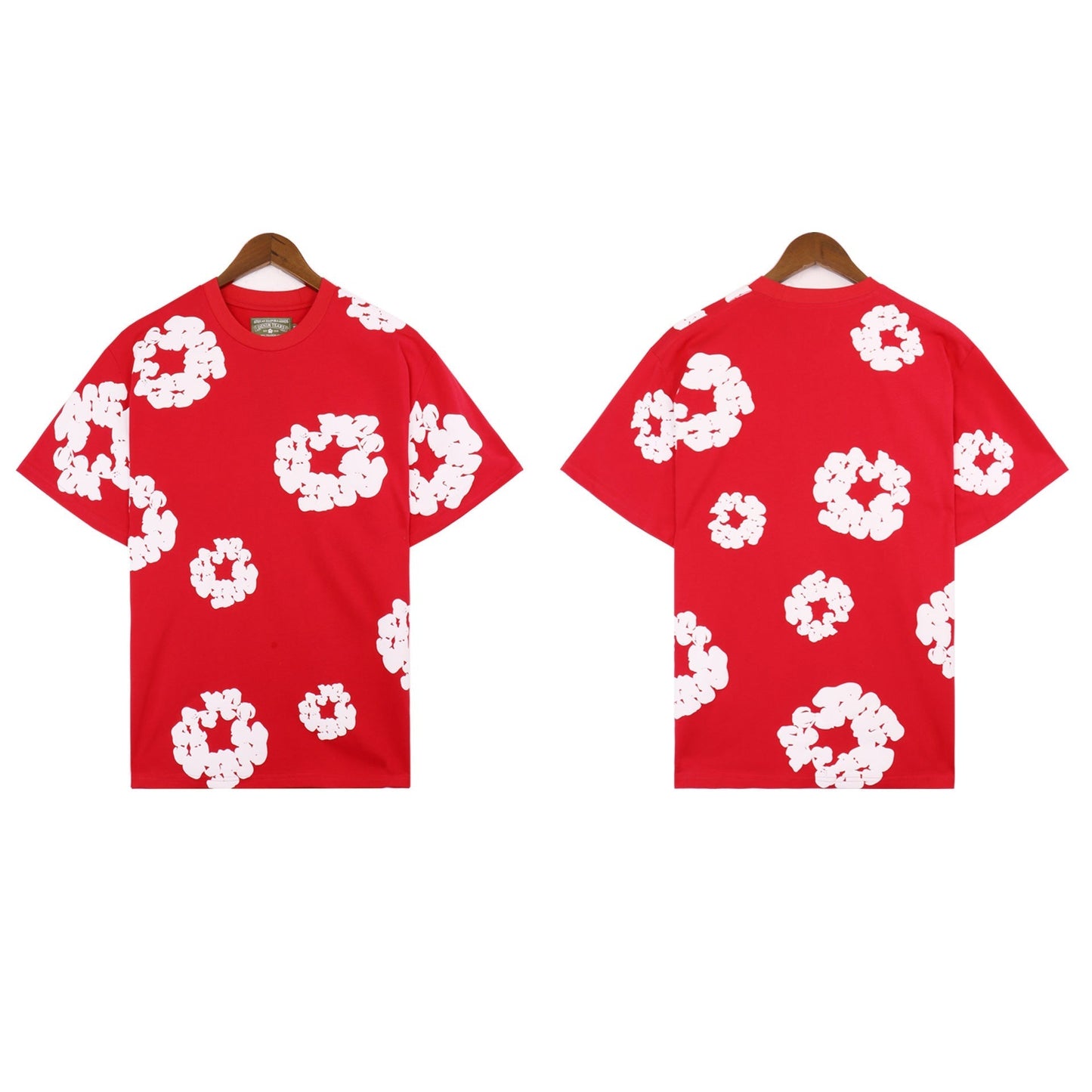 Denim Tears T Shirts Kapok Puff Print Short Sleeve T-shirt