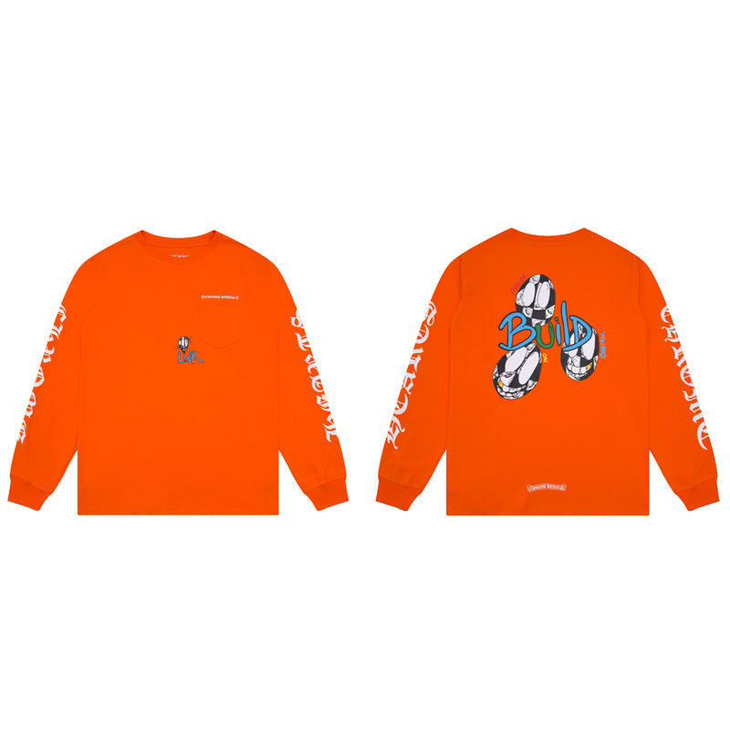 Chh Chrome Heart Long Sleeve Shirt Unisex Fashion Loose Long Sleeve Shirt