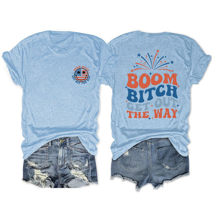 Casual short-sleeved printed fashion women's T-shirt