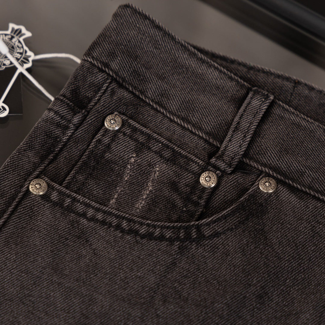 CHH Chrome Hearts Jeans Unisex Casual Loose Jeans