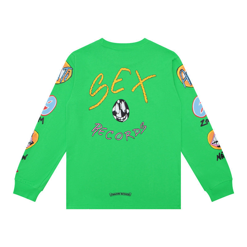 Chh Chrome Heart Long Sleeve Shirt Unisex Fashion Loose Long Sleeve Shirt