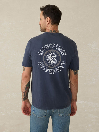 Georgetown Sunwashed Pocket Tee - Dune Navy