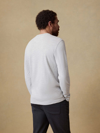 Sunwashed Organic Crew - Light Grey Heather