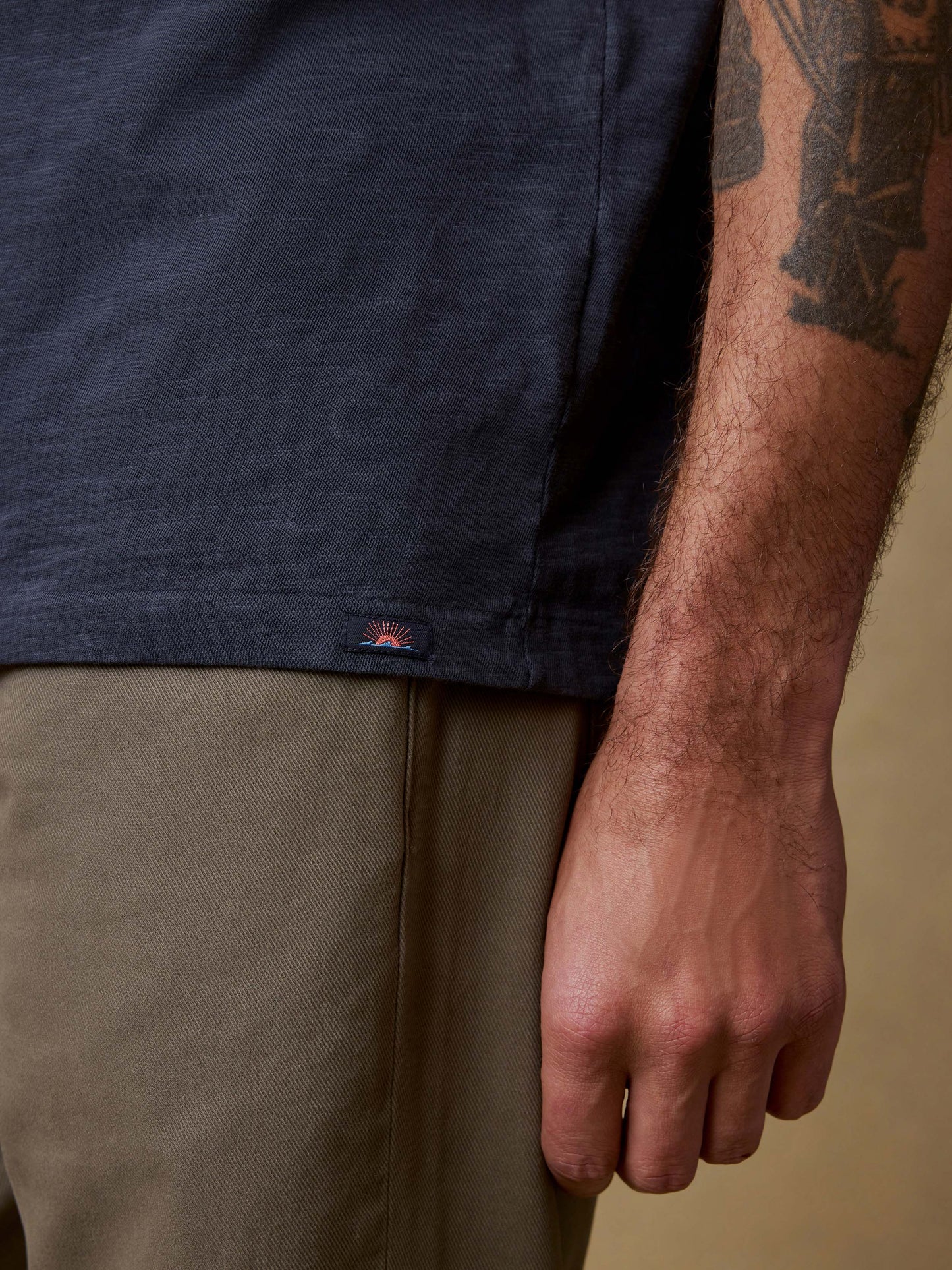 Sunwashed Regenerative Pocket Tee - Dune Navy