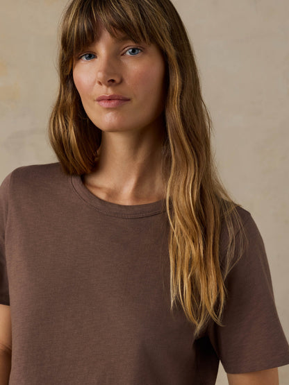 Sunwashed Regenerative Tee - Alpine Brown