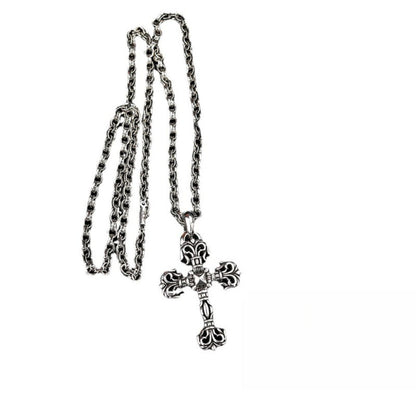 Chrome Hearts Necklace Men's and Women's Sterling Silver Vintage Large Pendant
