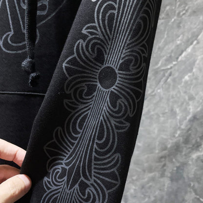 Chh Chrome Hearts Hoodie autumn and winter horseshoe red mouth print hooded sweater men